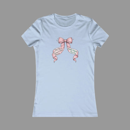 Bow on Top T-Shirt - Coquette Ribbon Tee for Women