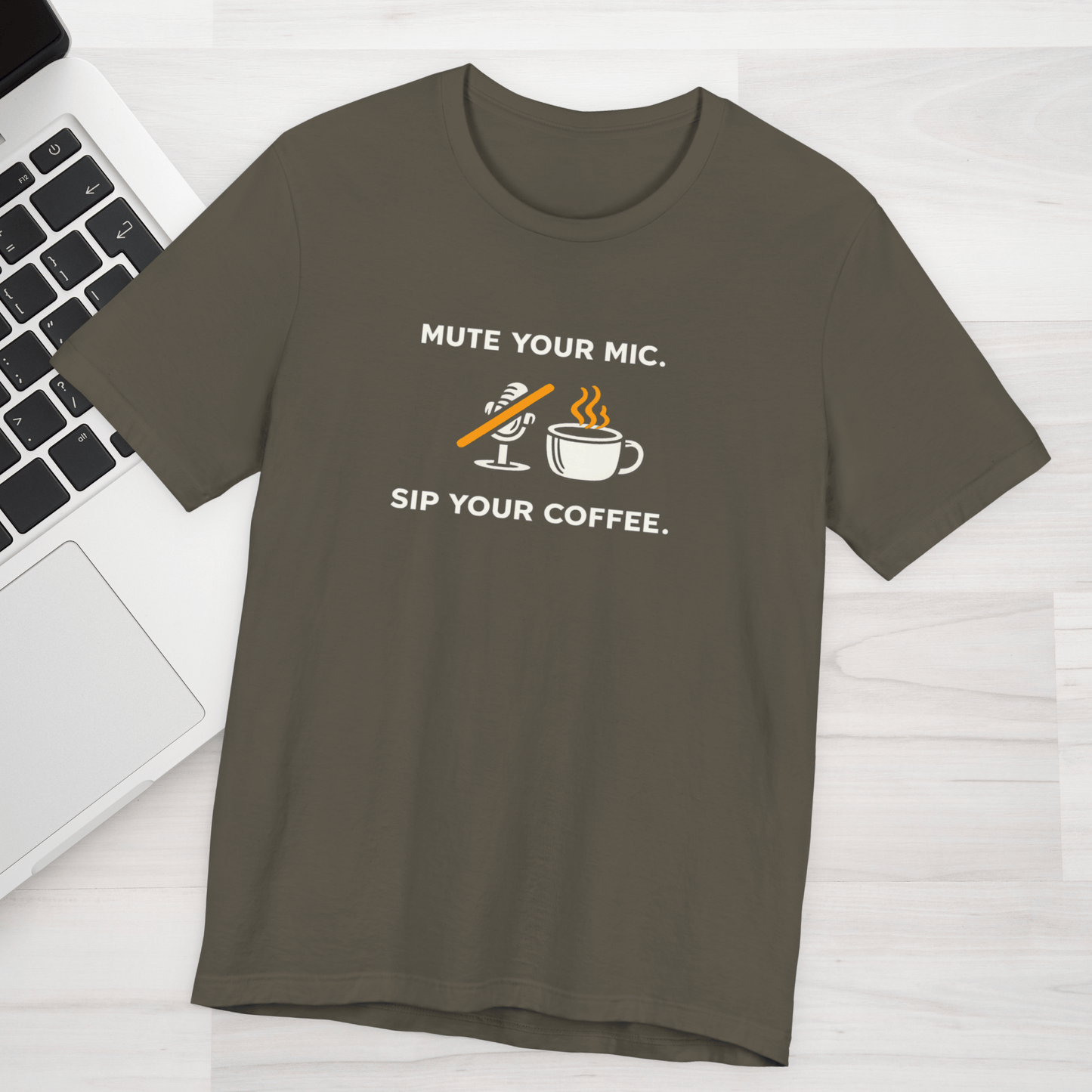 Mute Your Mic - Sip Your Coffee Unisex Tee