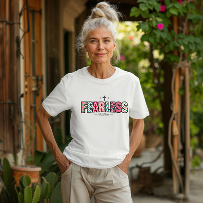Fearless T-Shirt - Faith-Based Word Art Tee for Christian Entrepreneurs