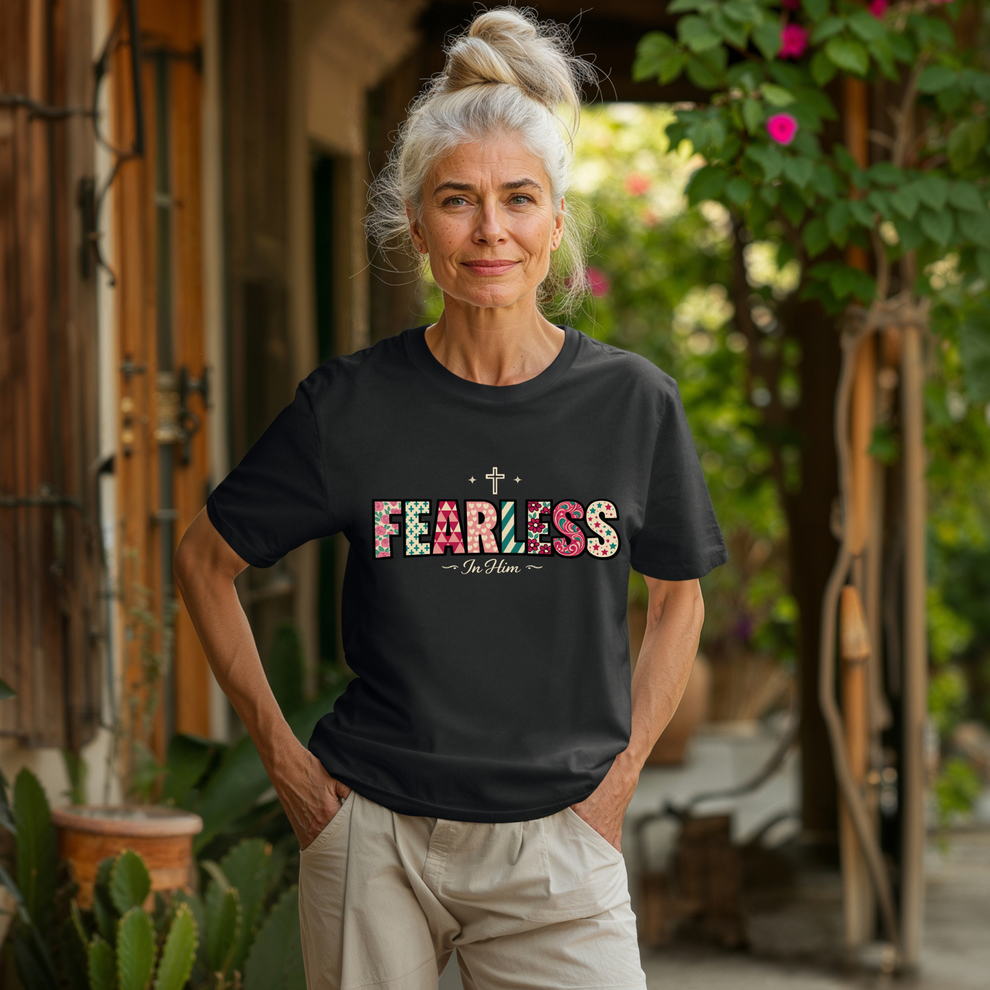 Fearless T-Shirt - Faith-Based Word Art Tee for Christian Entrepreneurs