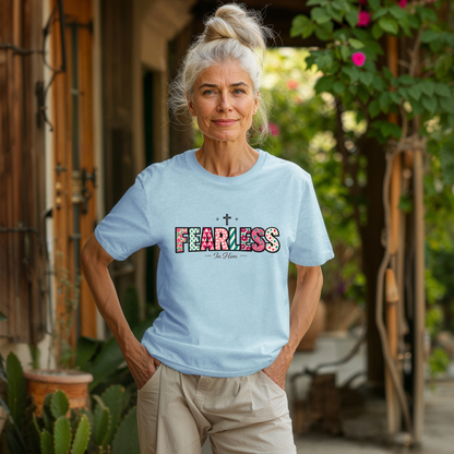 Fearless T-Shirt - Faith-Based Word Art Tee for Christian Entrepreneurs