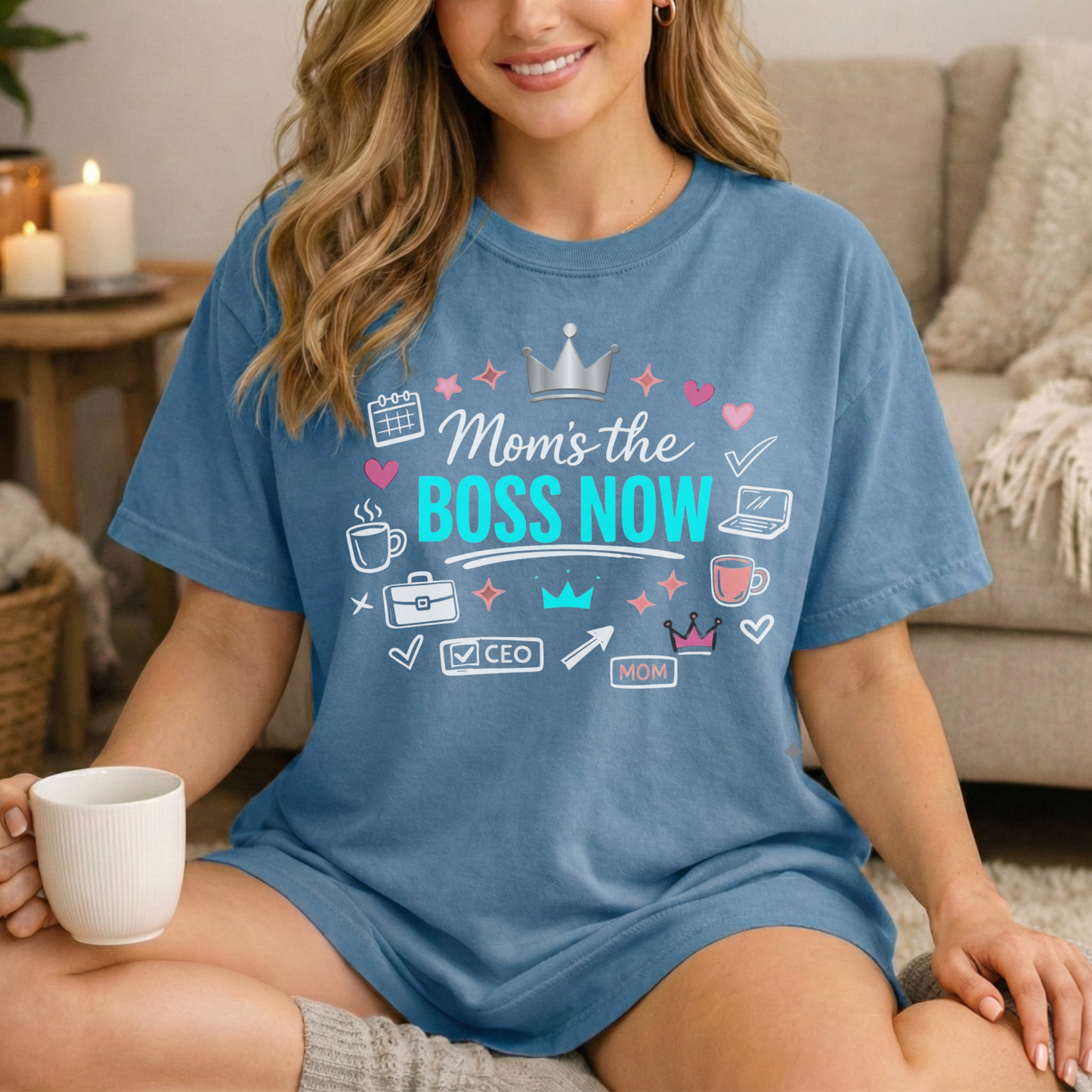 Mom's the Boss Now T-Shirt - Mom Entrepreneur Empowerment Tee