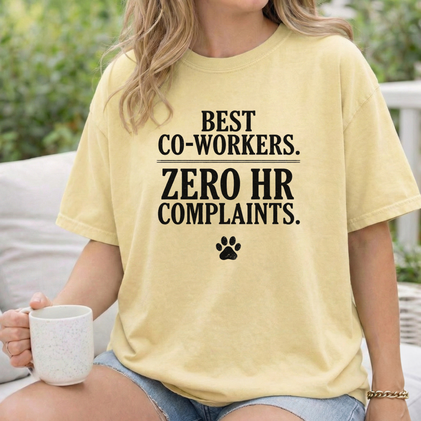Best Co-workers. Zero HR Complaints. Cute Pet Graphic Tee