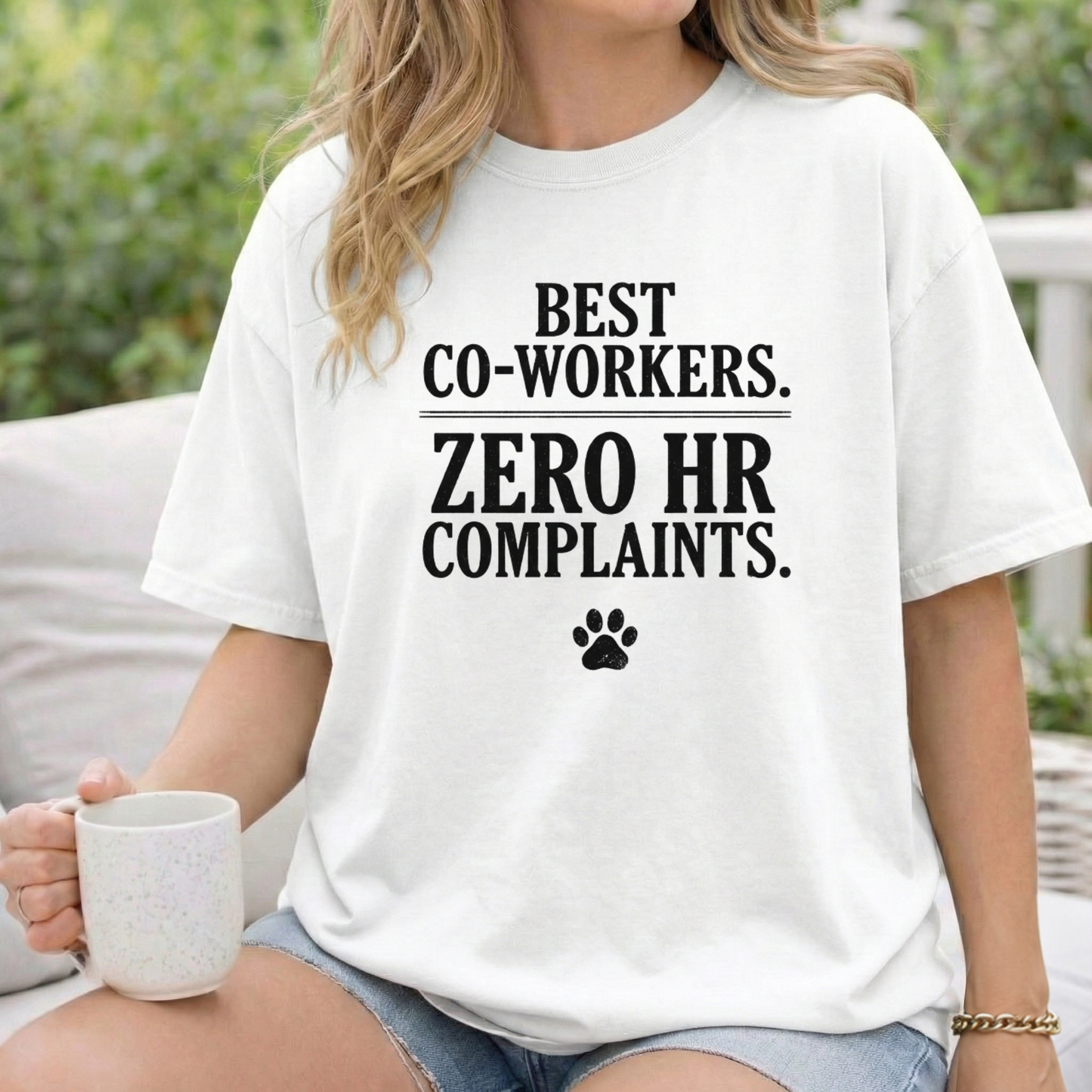 Best Co-workers. Zero HR Complaints. Cute Pet Graphic Tee