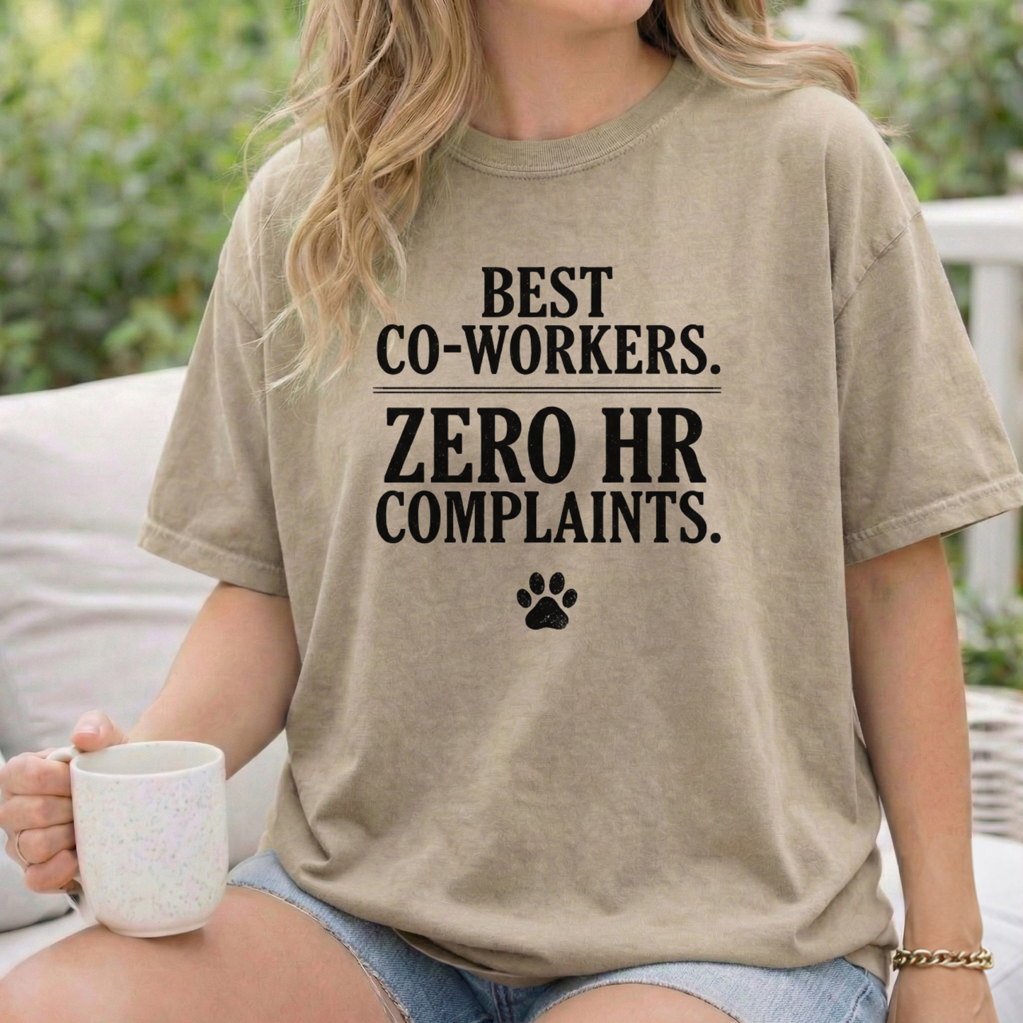 Best Co-workers. Zero HR Complaints. Cute Pet Graphic Tee