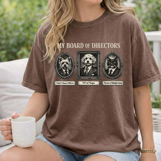 My Board of Directors T-Shirt — Vintage Portraits of Dogs Novelty Tee