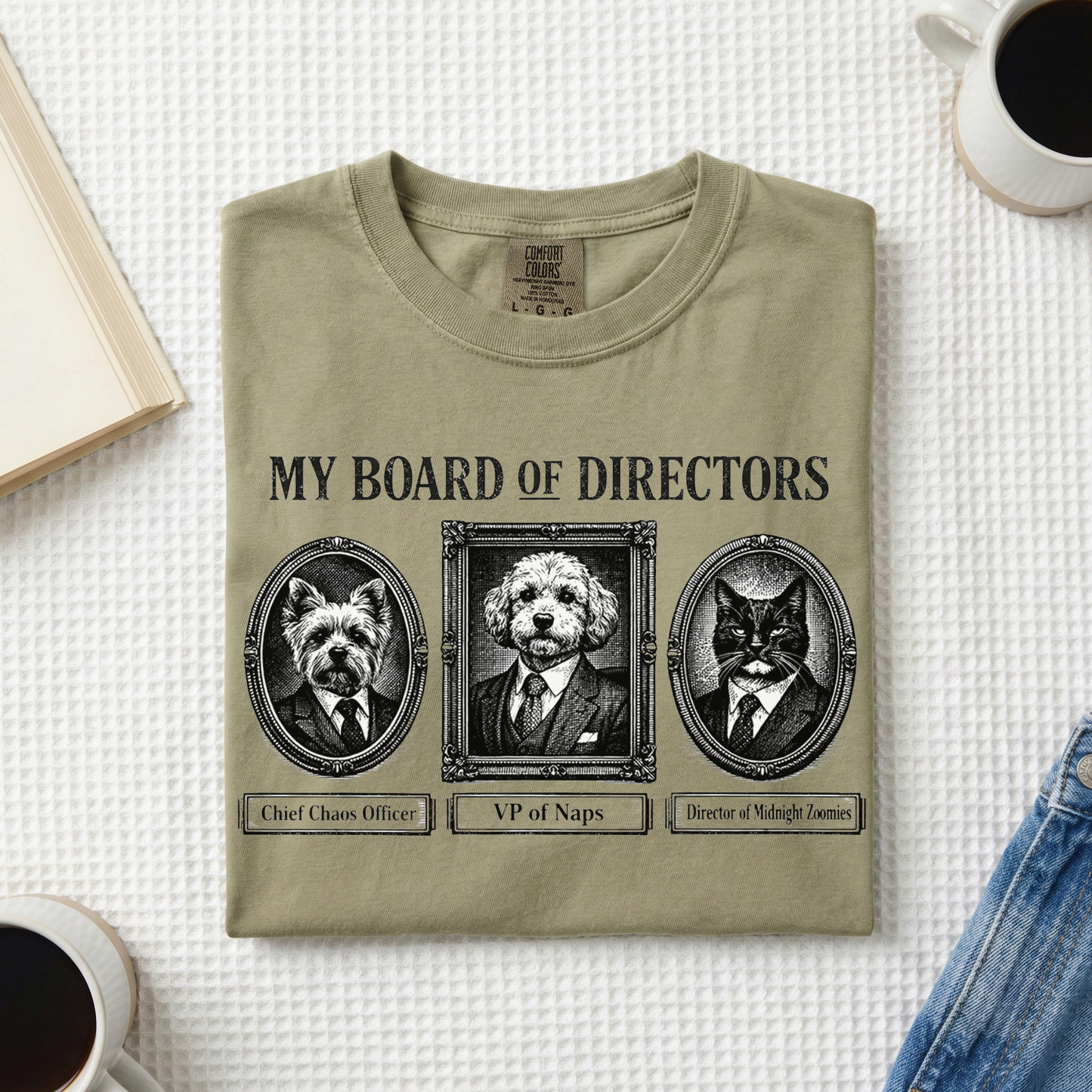 My Board of Directors T-Shirt — Vintage Portraits of Dogs Tee