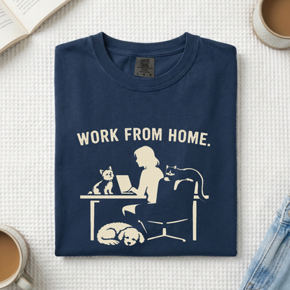 Never Work Alone-  Cute Pet Co-Workers, Graphic Tee
