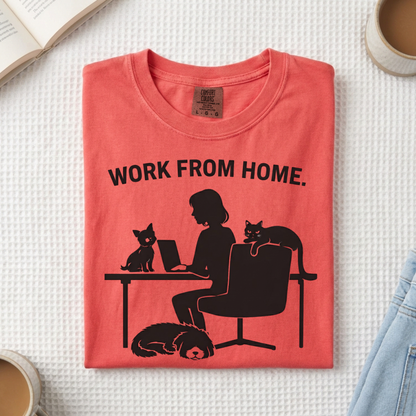 Never Work Alone-  Cute Pet Co-Workers, Graphic Tee