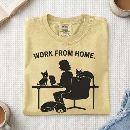 Never Work Alone-  Cute Pet Co-Workers, Graphic Tee