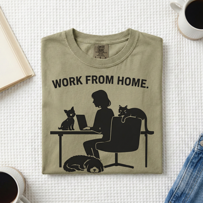 Never Work Alone-  Cute Pet Co-Workers, Graphic Tee