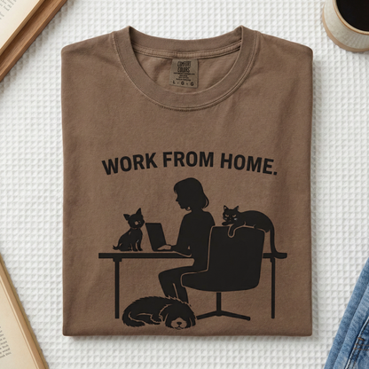 Never Work Alone-  Cute Pet Co-Workers, Graphic Tee