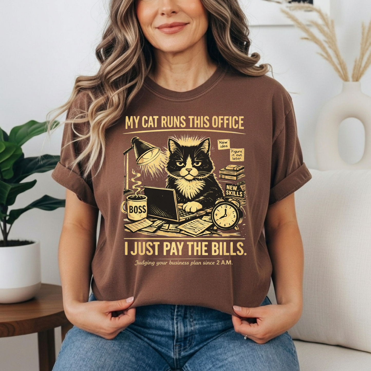 My Cat Runs This Office, I Just Pay The Bills - Graphic Tee