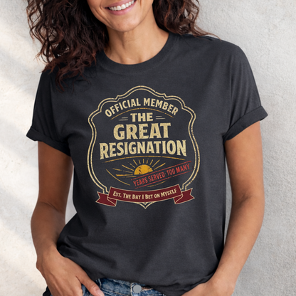 Official Member: The Great Resignation | Vintage Badge Graphic Tee