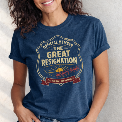 Official Member: The Great Resignation | Vintage Badge Graphic Tee