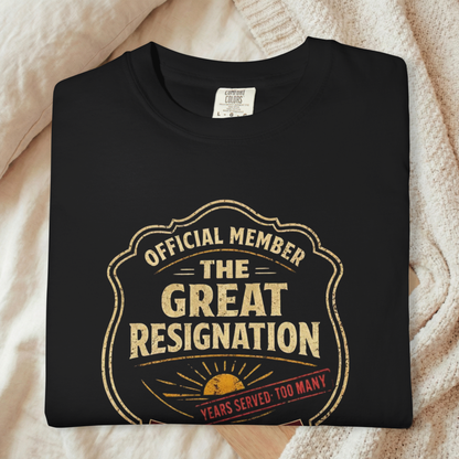 Official Member: The Great Resignation | Vintage Badge Graphic Tee