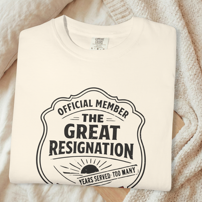 Official Member: The Great Resignation | Vintage Badge Graphic Tee
