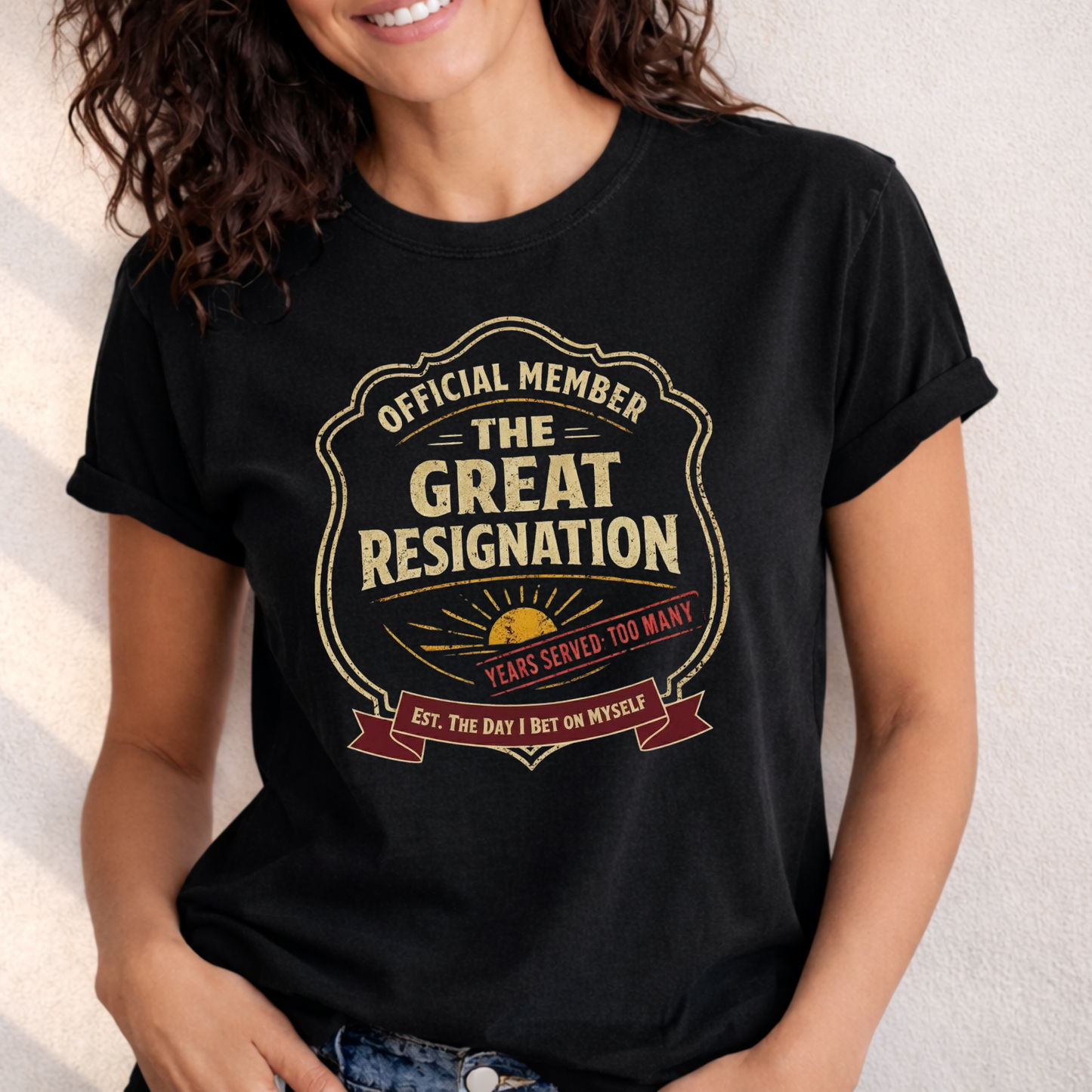 Official Member: The Great Resignation | Vintage Badge Graphic Tee