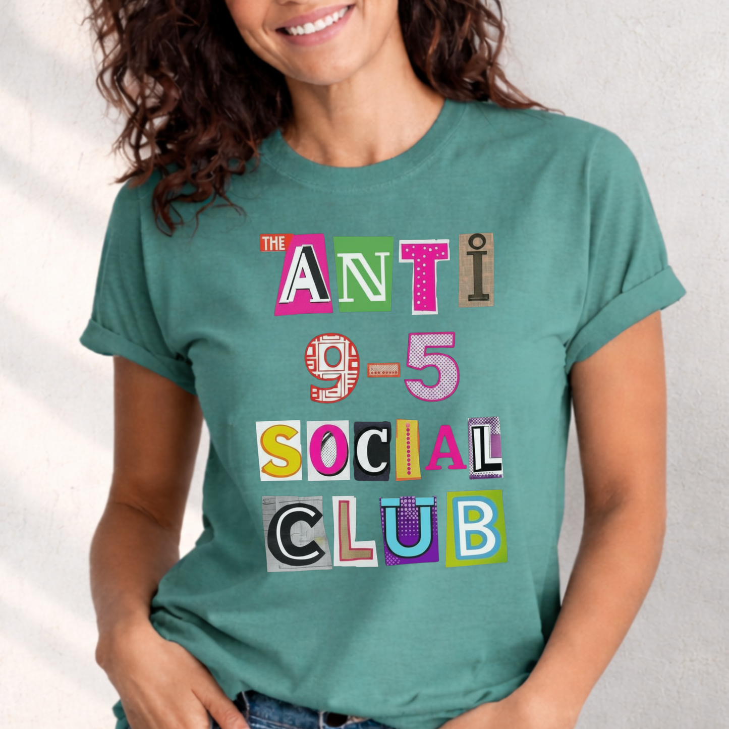The Anti 9-5 Social Club Tee | Retro Graphic T-Shirt for Women