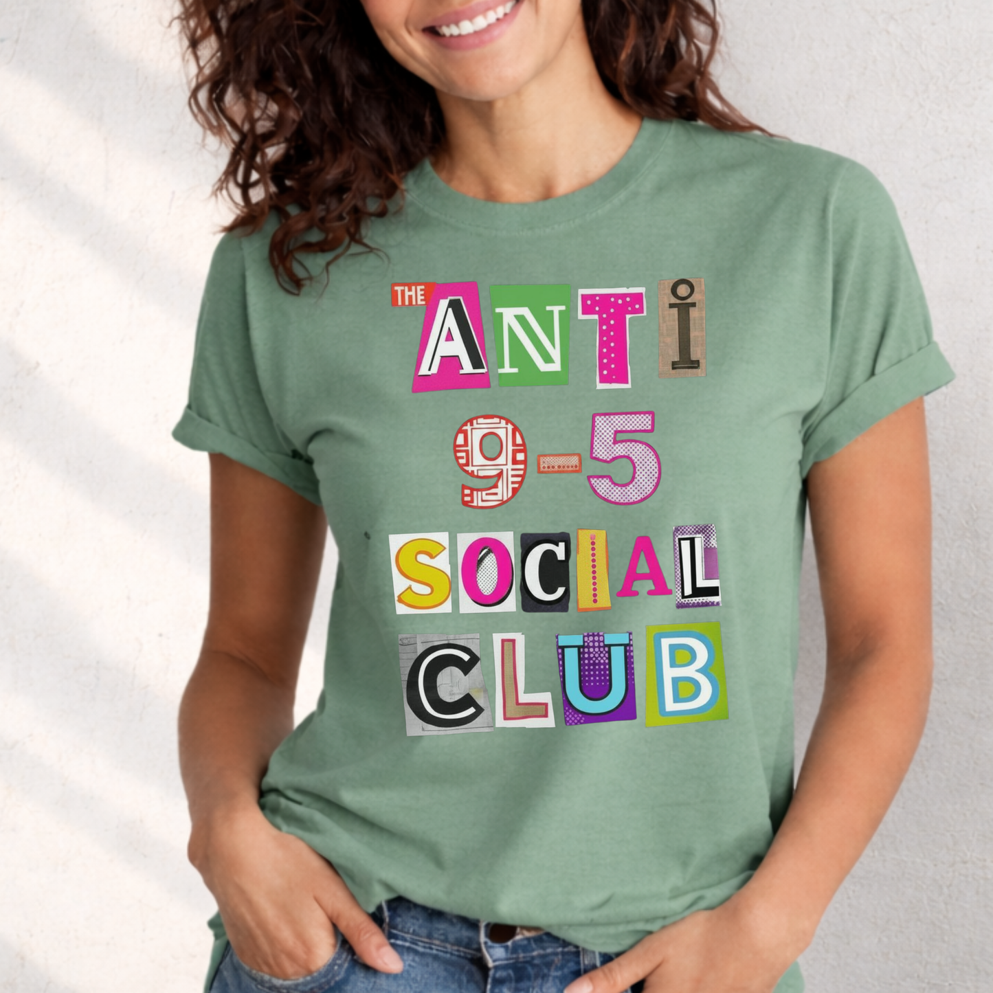 The Anti 9-5 Social Club Tee | Retro Graphic T-Shirt for Women