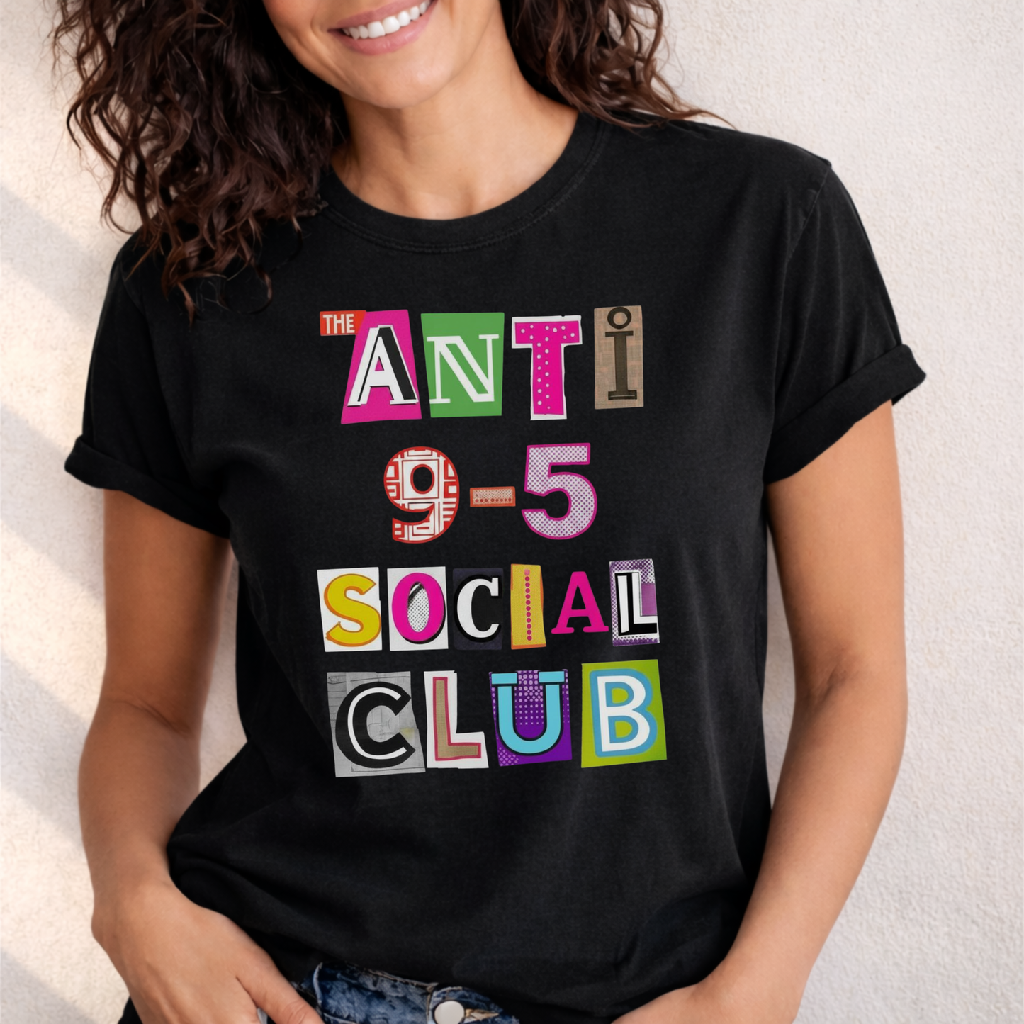The Anti 9-5 Social Club Tee | Retro Graphic T-Shirt for Women