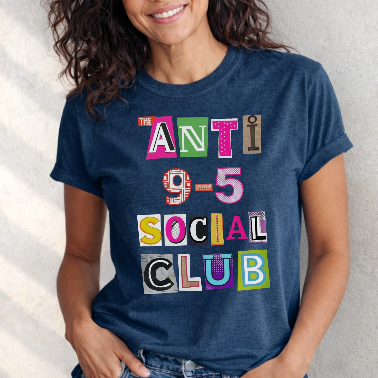 The Anti 9-5 Social Club Tee | Retro Graphic T-Shirt for Women