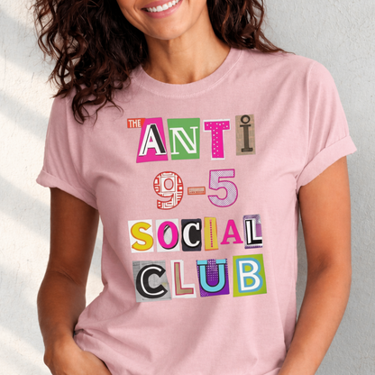 The Anti 9-5 Social Club Tee | Retro Graphic T-Shirt for Women