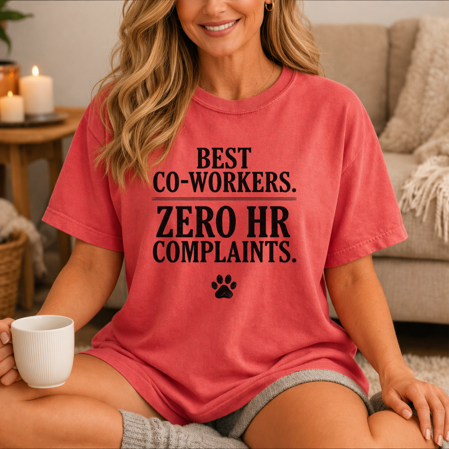 Best Co-workers. Zero HR Complaints. Cute Pet Graphic Tee