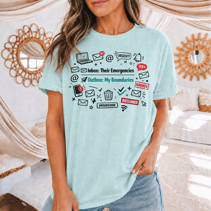 Their Emergencies My Boundaries T-Shirt - Digital Detox Tee for Women