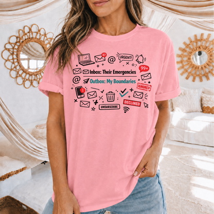 Their Emergencies My Boundaries T-Shirt - Digital Detox Tee for Women