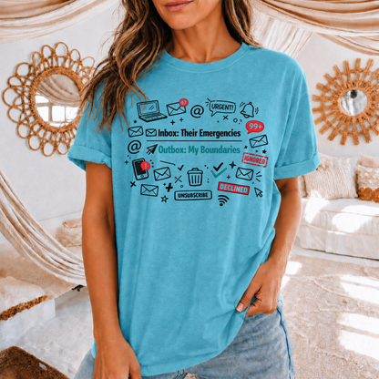 Their Emergencies My Boundaries T-Shirt - Digital Detox Tee for Women