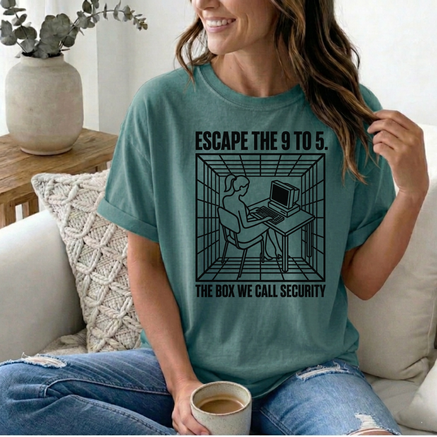 Escape the 9 to 5 T-Shirt — Retro Office Escape Graphic Tee