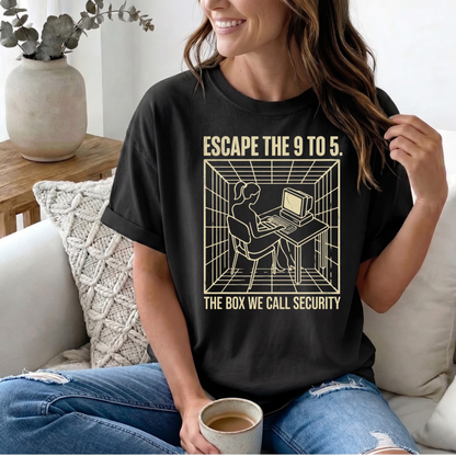 Escape the 9 to 5 T-Shirt — Retro Office Escape Graphic Tee