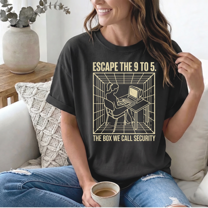 Escape the 9 to 5 T-Shirt — Retro Office Escape Graphic Tee