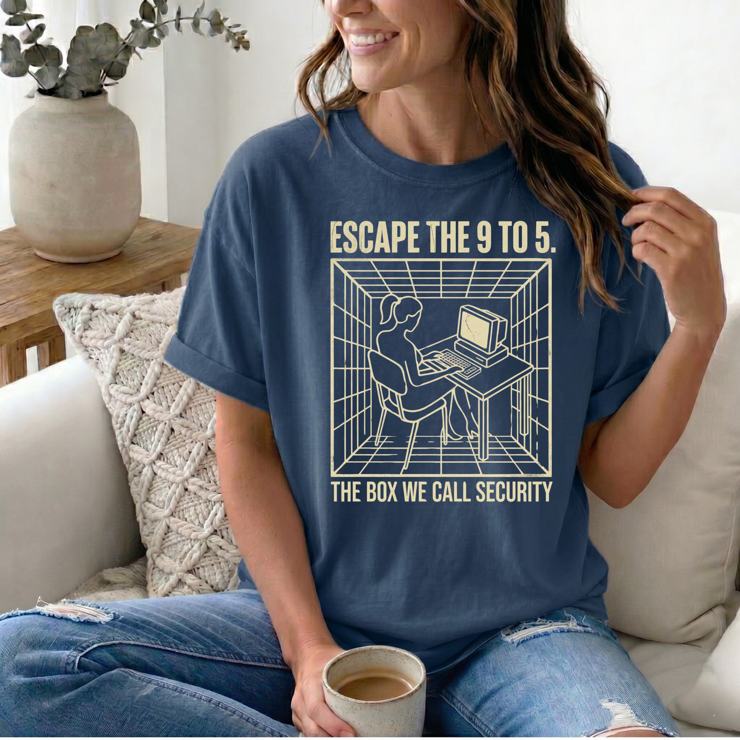 Escape the 9 to 5 T-Shirt — Retro Office Escape Graphic Tee