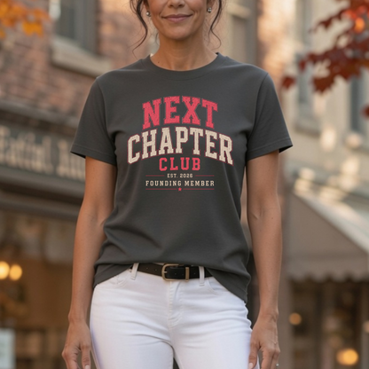 Next Chapter Club – Founding Member EST. 2026 | Vintage Collegiate Graphic Tee