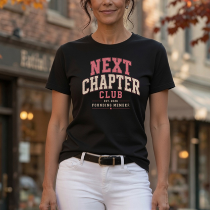 Next Chapter Club – Founding Member EST. 2026 | Vintage Collegiate Graphic Tee