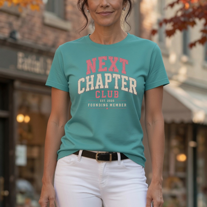 Next Chapter Club – Founding Member EST. 2026 | Vintage Collegiate Graphic Tee