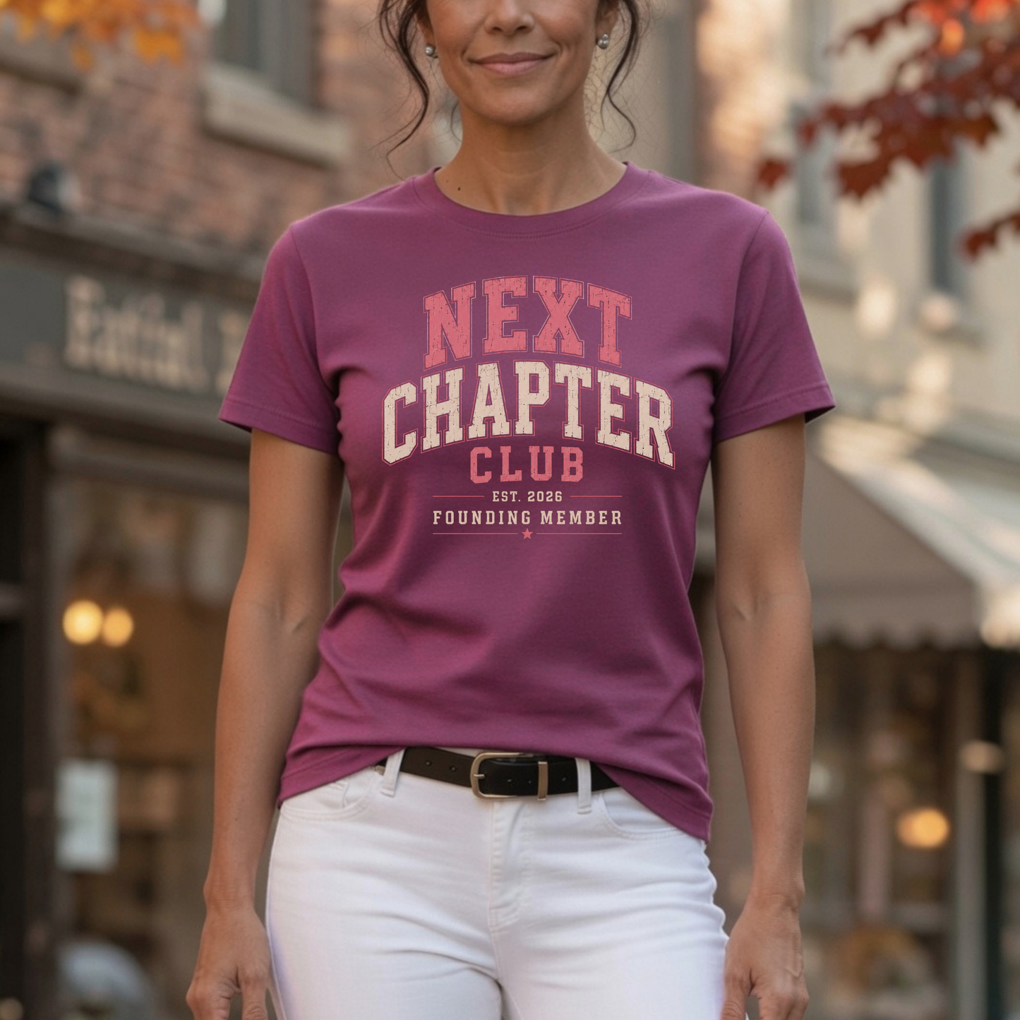 Next Chapter Club – Founding Member EST. 2026 | Vintage Collegiate Graphic Tee