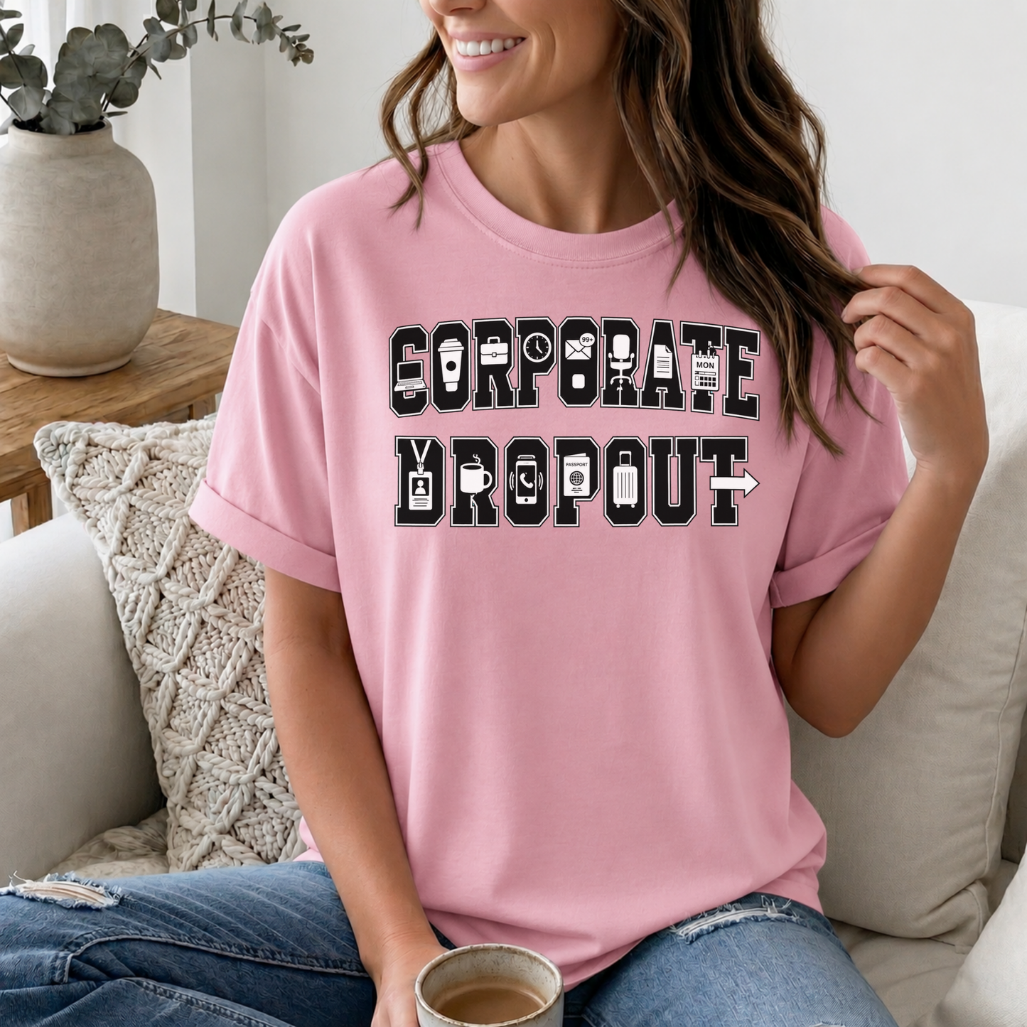 Corporate Dropout Icon Graphic Tee | Collegiate Graphic Shirt