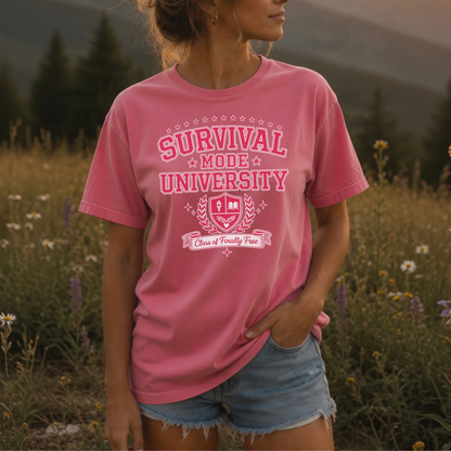 Survival Mode University Graphic Tee | Class of Finally Free
