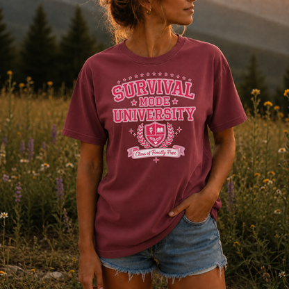 Survival Mode University Graphic Tee | Class of Finally Free