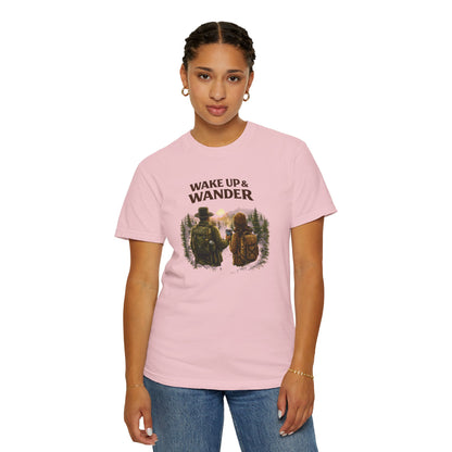 Wake Up & Wander T-Shirt — Adventure Hiking Graphic Tee