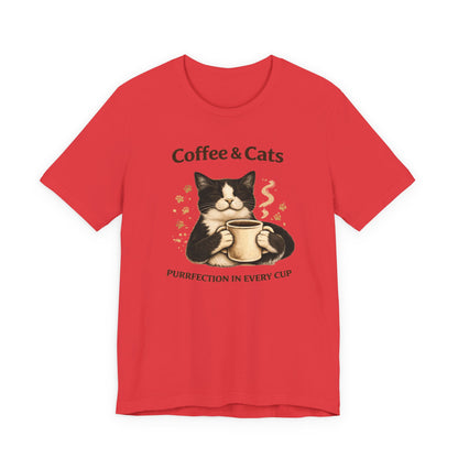 Coffee & Cats, Purrfection in Every Cup T-Shirt