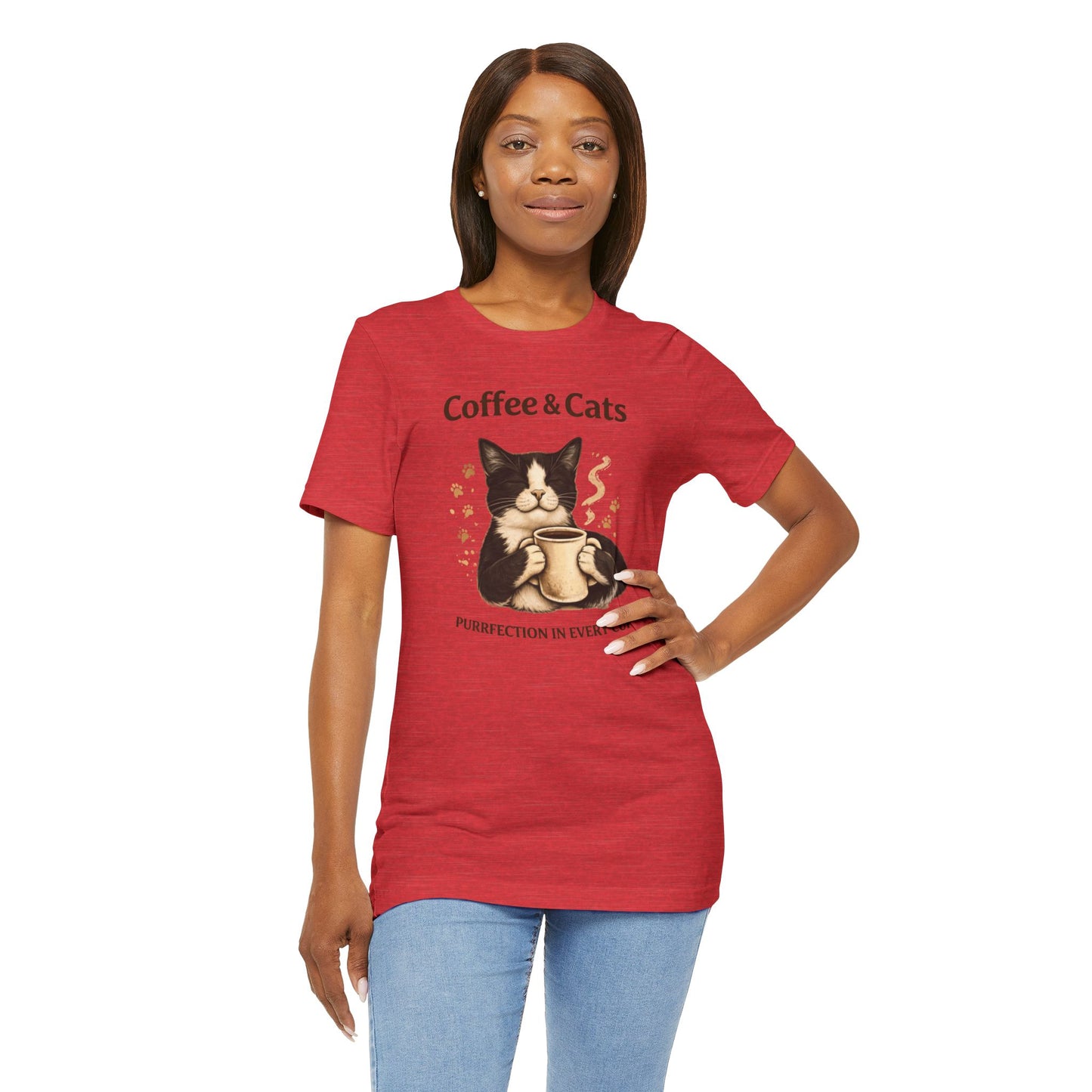 Coffee & Cats, Purrfection in Every Cup T-Shirt