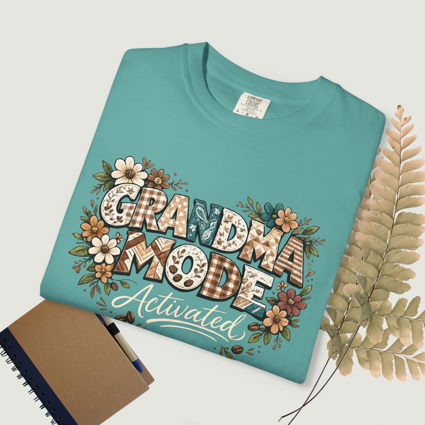 Grandma Mode Activated T-Shirt, Patchwork-Style Tee for Active Grandmas