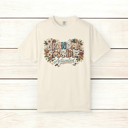 Grandma Mode Activated T-Shirt, Patchwork-Style Tee for Active Grandmas
