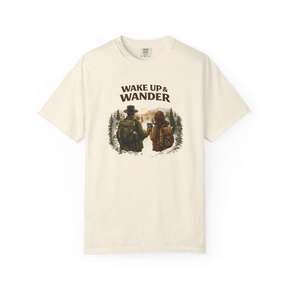 Wake Up & Wander T-Shirt — Adventure Hiking Graphic Tee
