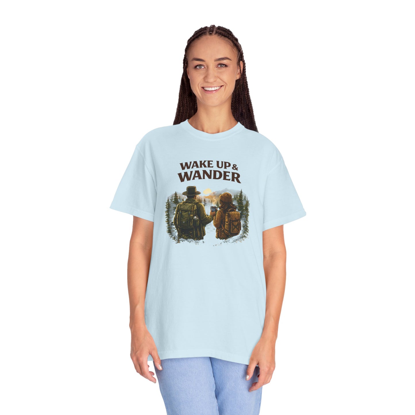 Wake Up & Wander T-Shirt — Adventure Hiking Graphic Tee