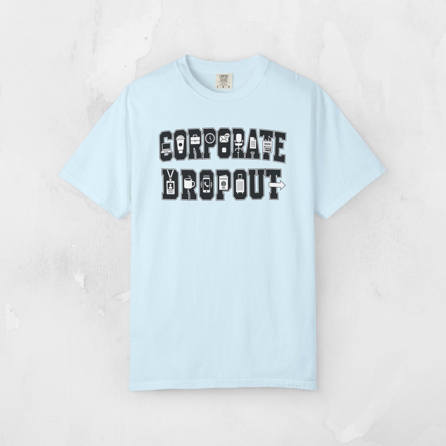 Corporate Dropout Icon Graphic Tee | Collegiate Graphic Shirt